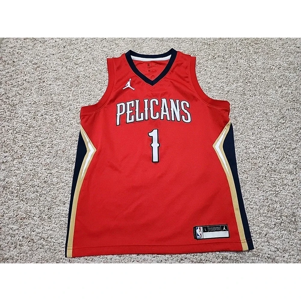 Zion Williamson‎ #1 Kids Large (14-16) New Orleans Pelicans Jersey Nike Swingman